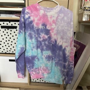 God is a woman crewneck tie dye